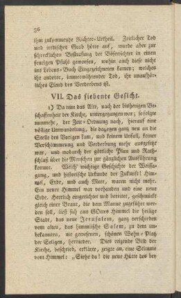 VII. Das siebente Gesicht