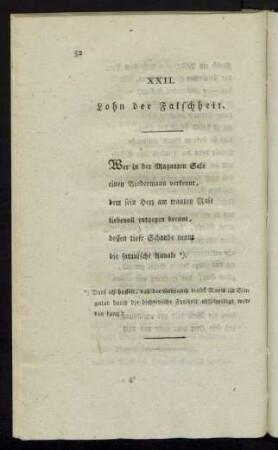 XXII. Lohn der Falschheit