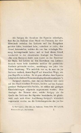 Name und Begriff des jus Italicum