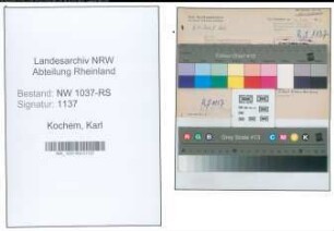 Entnazifizierung Karl Kochem , geb. 08.11.1898 (Lehrer)