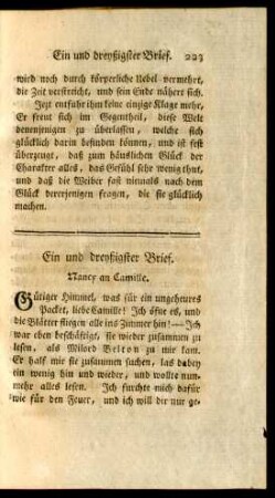 Ein und dreyßigster Brief. - Sechs und dreyßigster Brief.