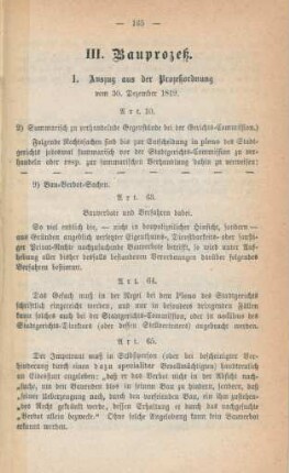 III. Bauprozeß.