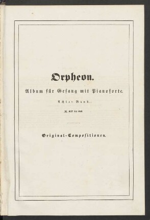 Achter Band: Orpheon