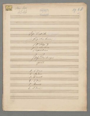 Sechs Tonstücke op. 68 - BSB Mus.ms. 4546