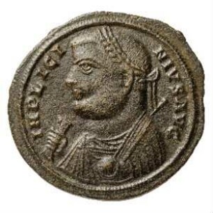 Münze, Follis, 317 - 320 n. Chr.