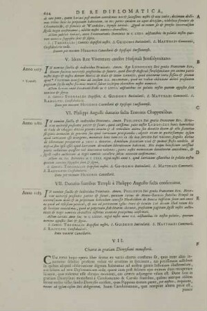VII. Chartae in gratiam Dionysiani monasterii.