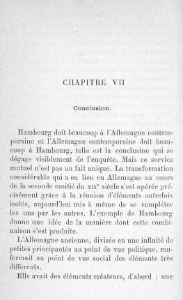 Chapitre VII Conclusion.