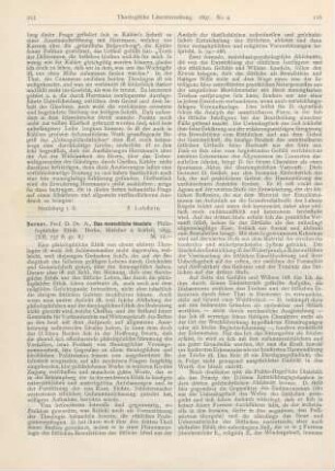 115-120 [Rezension] Dorner, August, Das menschliche Handeln. Philosophische Ethik