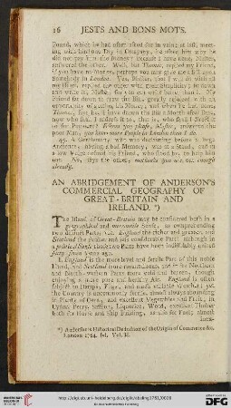 An abridgement of Anderson's commercial geography of Great-Britain and Ireland