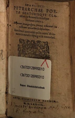 De Remediis utriusque Fortunae : Libri II