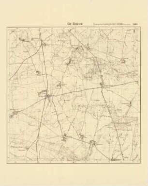 1944 Gr.Rakow, Topographische Karte (4 cm - Karte)