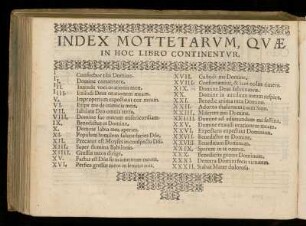 Index mottetarum