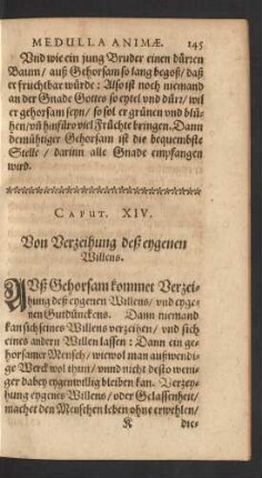 Caput. XIV. Von Verzeihung deß eygenen Willens
