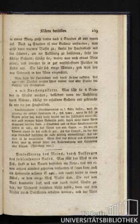 Verbesserung des Weins, durch Auffangen des kohlensauren Gases.