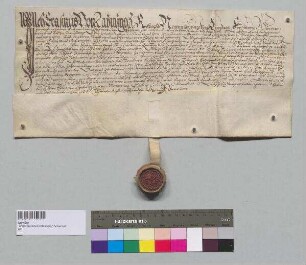 Erasmus von Laiming zu Rottenegg etc., fürstlich württembergischer Landhofmeister, bekennt vom Stift Berchtesgaden die Restsumme des Kaufschillings für Wasentegernbach mit 4757 Gulden bar erhalten zu haben.; S: Erasmus von Laiming zu Rottenegg etc., fürstlich württembergischer Landhofmeister