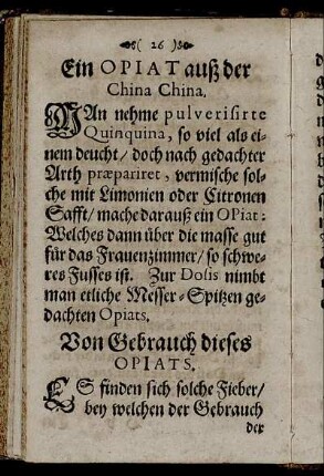 Ein Opiat auß der China China
