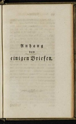 Anhang von einigen Briefen.