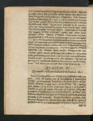 Quaestio X. Quamdiu asinam habuerit Bileamus, ib ?