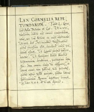 [Anonymus: Über die Lex Cornelia repetundarum]
