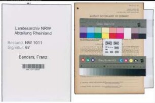 Entnazifizierung Franz Benders , geb. 07.05.1897 (Malermeister)