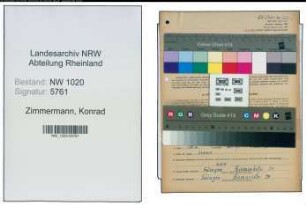 Entnazifizierung Konrad Zimmermann , geb. 17.11.1916 (Fahrer)