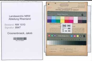 Entnazifizierung Jakob Croonenbroeck , geb. 14.03.1909 (Automechaniker)