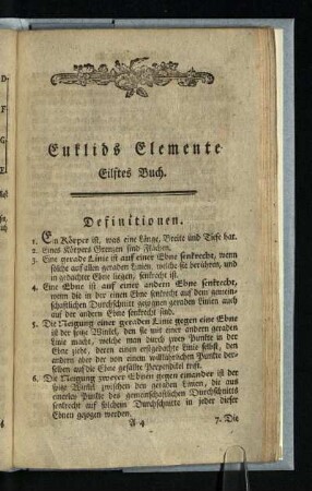 Euklids Elemente: Eilftes Buch [und Zwoelftes Buch]