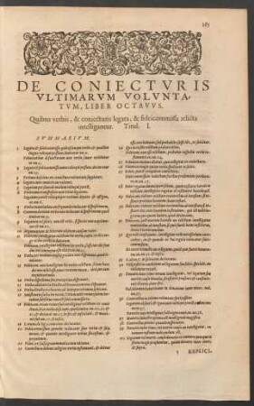 De Coniecturis Ultimarum Voluntatum, Liber Octavus.