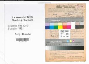 Entnazifizierung Theodor Dung , geb. 20.01.1901 (Stadtsekretaer)