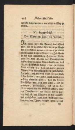 XI. Hauptstück. Der Mann im Amte ein Patriot.
