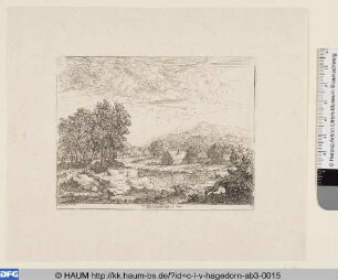 Landschaft mit Rastenden