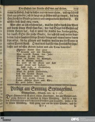 [Predigten 18 bis 33: Septuagesimä bis Verkündigung Mariä]
