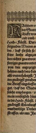 Extract eines Schreibens aus Braunschweig