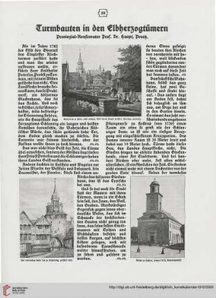 Turmbauten in den Elbherzogtümern