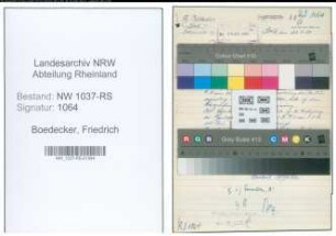Entnazifizierung Friedrich Boedecker , geb. 07.06.1891 (Bahnsekretaer)