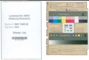 Entnazifizierung Leo Wessel , geb. 16.04.1897 (Beamter)
