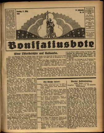 Ausgabe vom Sonntag, den 11. März 1934.