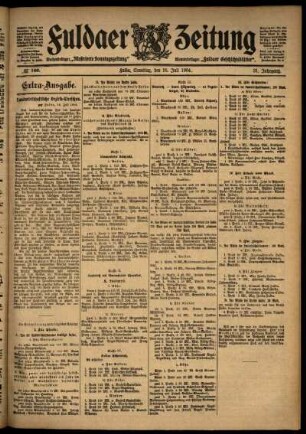 Vierte Ausgabe vom Samstag, den 16. Juli 1904.