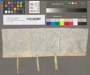 Burtscheider Schöffenbrief betreffend Hypothek des Stifts auf dem Haus des Mathias Chorus.