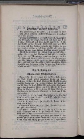Vorlesungen