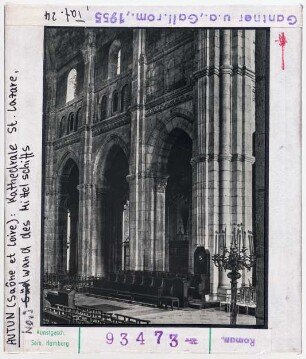 Autun: Kathedrale Saint-Lazare, Südwand des Mittelschiffs