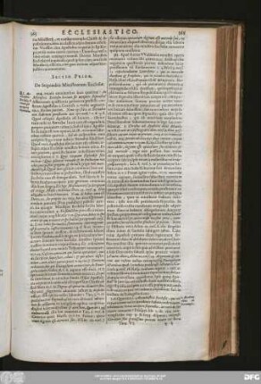 Sectio Prior. De Stipendiis Ministrorum Ecclesiae.