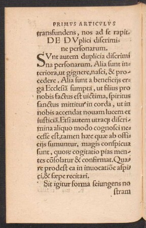 De Duplici discrimine personarum.