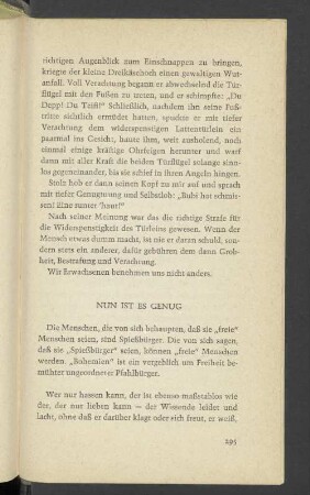 Nun ist es genug