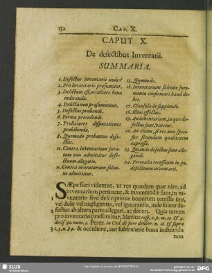 Caput X. De defectibus Inventarii