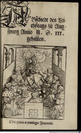 Abschiedt des Reichßtags zu Augspurg anno 1530