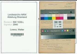 Entnazifizierung Walter Lorenz , geb. 18.01.1907 (Kaufmaennischer Angestellter)