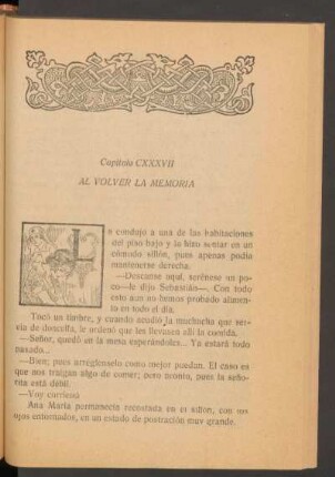 Capítulo CXXXVII - Al volver la memoria