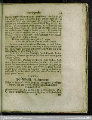 LXXVI. Puschmann, M. Laurentius