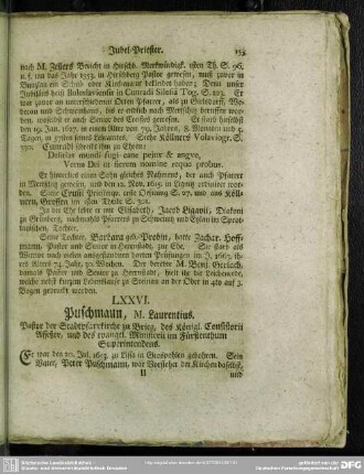 LXXVI. Puschmann, M. Laurentius